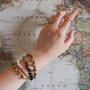 Boho Beaded Bracelet with Charms and Bells